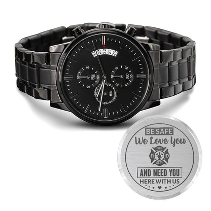 To My Firefighter Husband Need You Here With Us (Charcoal Black) – Men&