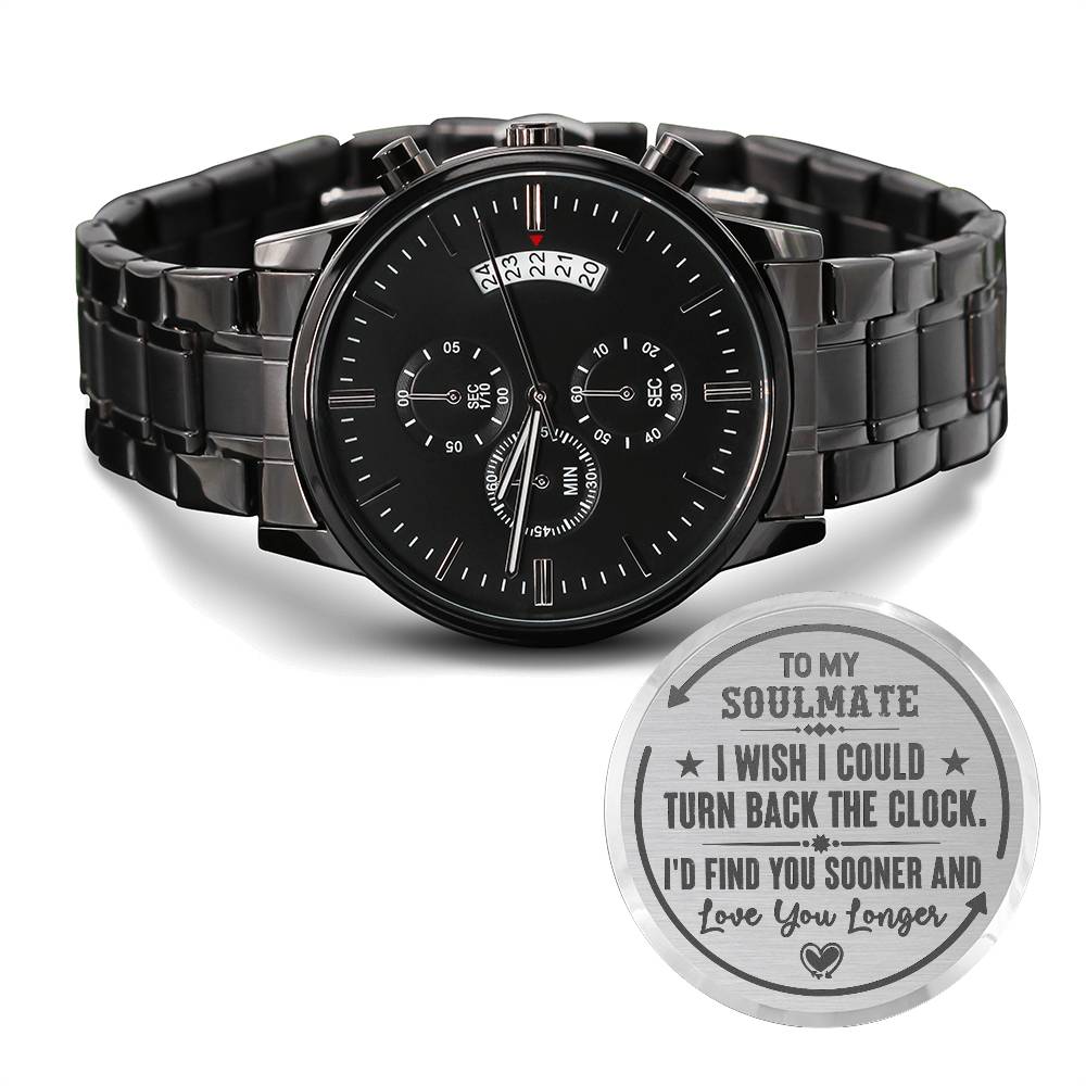 To My Soulmate Turn Back the Clock (Charcoal Black) – Men&