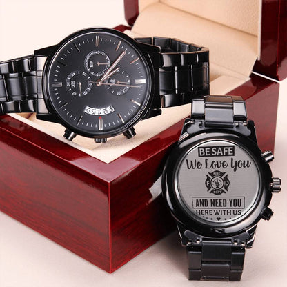 To My Firefighter Husband Need You Here With Us (Charcoal Black) – Men&